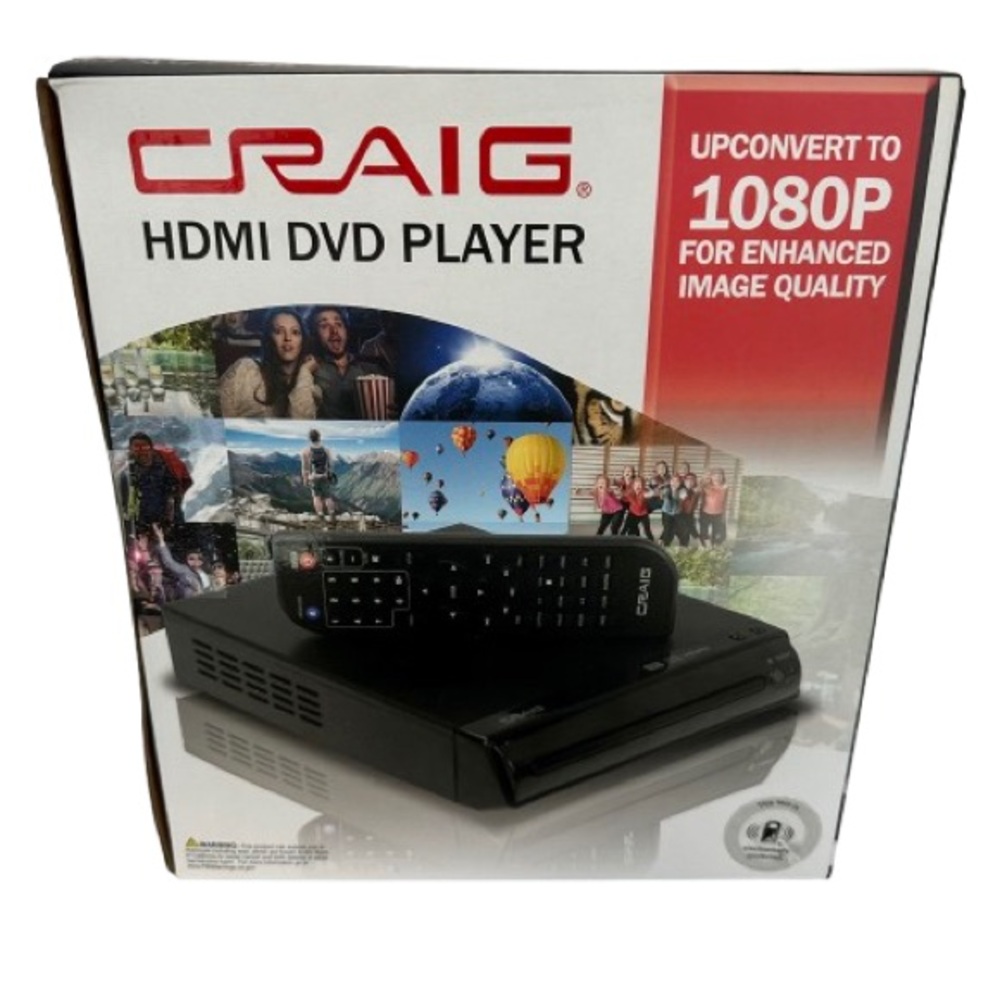 Craig CVD401A HDMI DVD Player 1080p Upconvert Remote Manual Tested Works